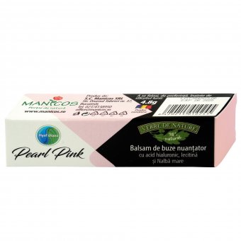 Balsam de buze nuantator Hyal'thaea Pearl Pink cu acid hialuronic si Nalba mare 4.8 g