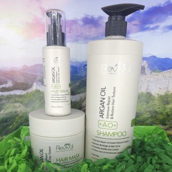 Revival Kit Argan - 3 produse (masca, sampon, ser) 500ml&1000ml&100ml